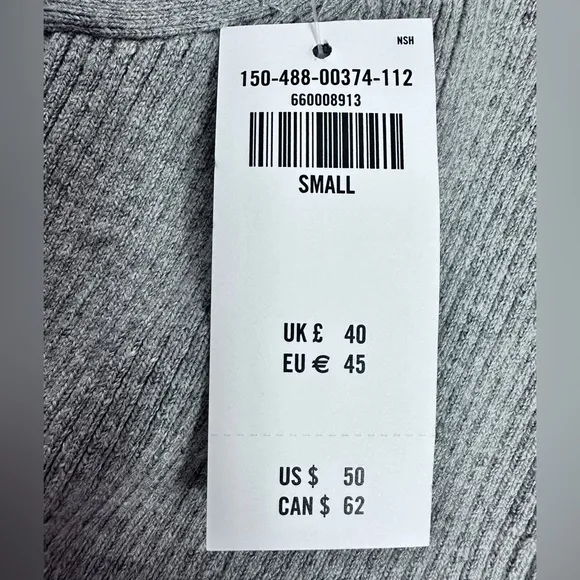ABERCROMBIE AND FITCH Slim Henley Sweater Tee, Size SMALL