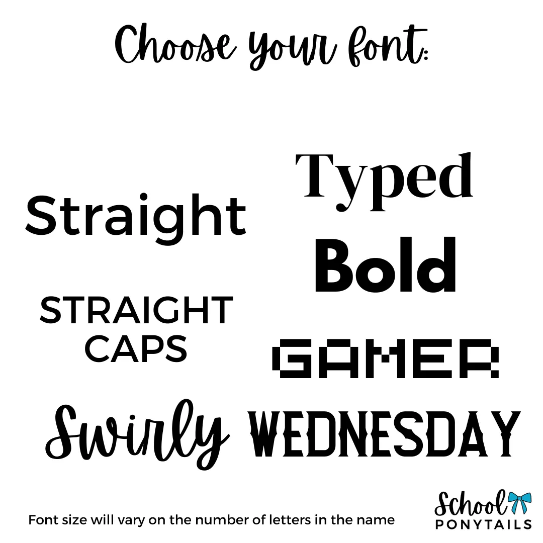 Add Personalisation to Ponytail Bow ( $6)