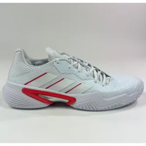 adidas Barricade Womens White Red Low Top Tennis Shoes Sneakers Athletic GW5034