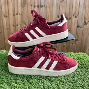 adidas Campus Collegiate Burgundy size 5m/6.5w