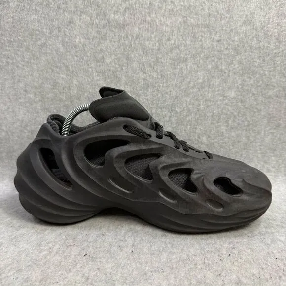 Adidas Men Shoes 6.5 Adifom Q Triple Black Carbon Chunky Lace Up Low Top Sneaker