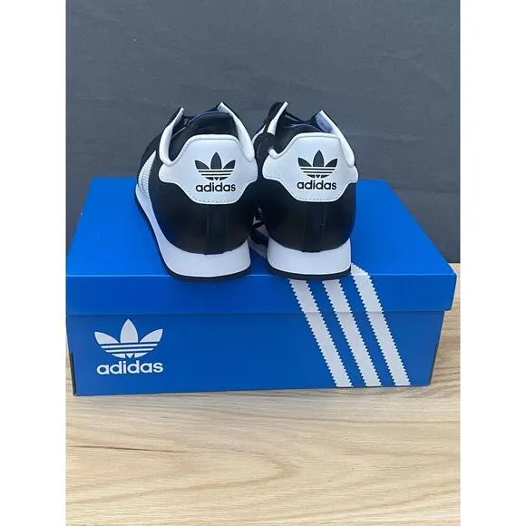 adidas Men’s Samoa Core Black Shoes with White Stripes