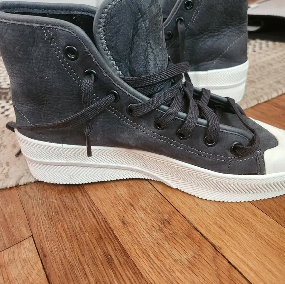 Adidas Nizza Gray Leather Sneakers