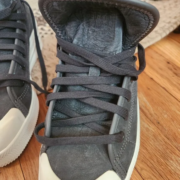 Adidas Nizza Gray Leather Sneakers
