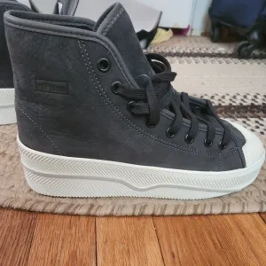 Adidas Nizza Gray Leather Sneakers