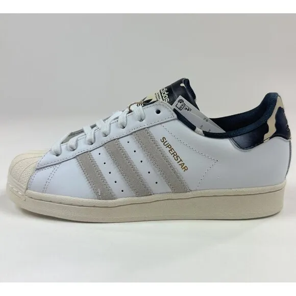 Adidas Originals Superstar White Gray Black Mens 7 Low Shoes Sneakers GY2565
