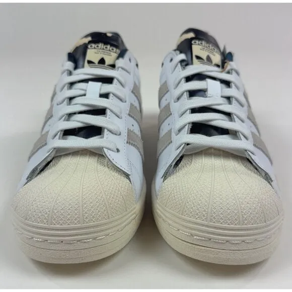 Adidas Originals Superstar White Gray Black Mens 7 Low Shoes Sneakers GY2565