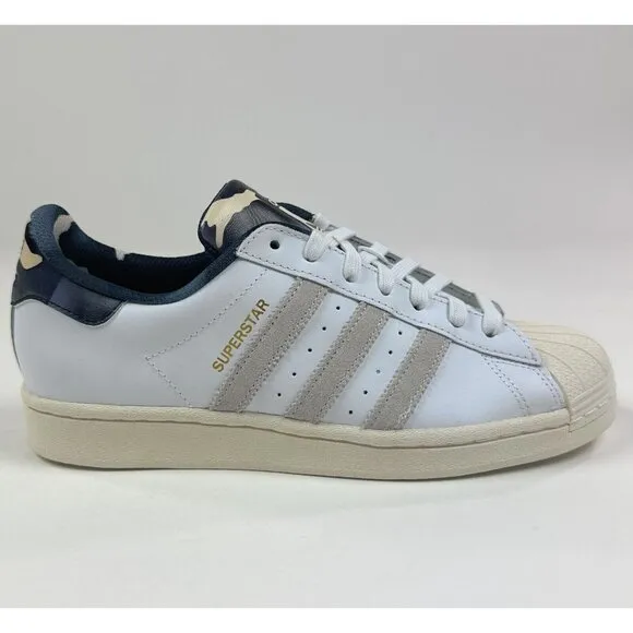 Adidas Originals Superstar White Gray Black Mens 7 Low Shoes Sneakers GY2565