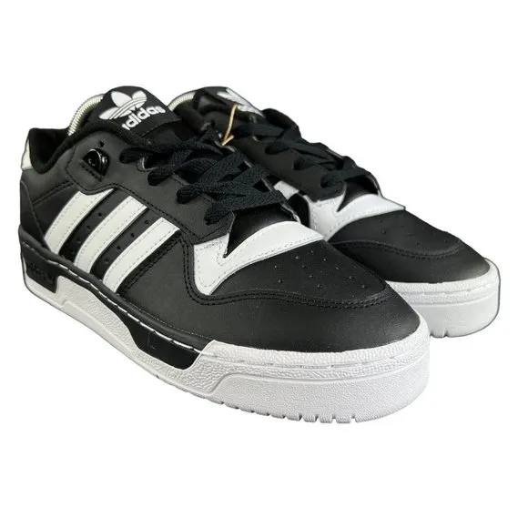 Adidas Rivalry Low J Core Black White Shoes IF5245 Youth Boy's Sizes 3.5-7 (GS)