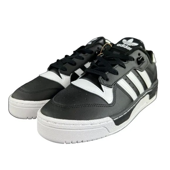 Adidas Rivalry Low J Core Black White Shoes IF5245 Youth Boy's Sizes 3.5-7 (GS)