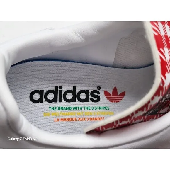 Adidas Stan Smith Originals Shoes Men's 4.5 Red/White Stylish &amp; Comfortable