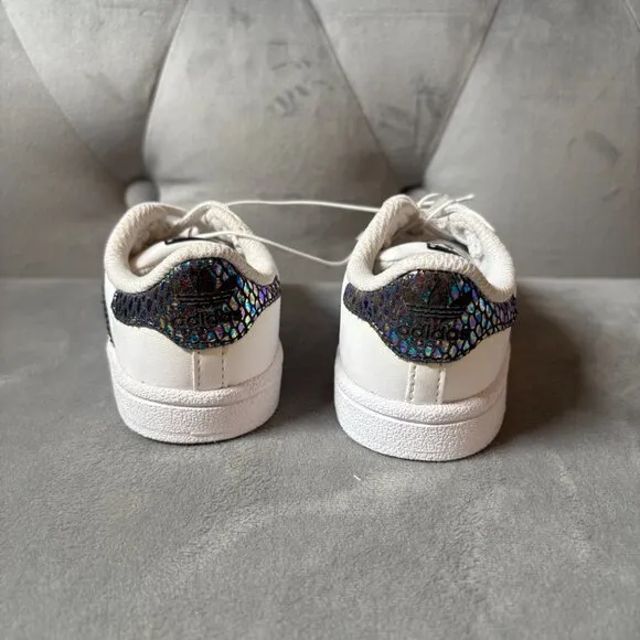 Adidas Superstar Snake White Metallic TD Toddler Sneaker Shoes Size 6K NEW