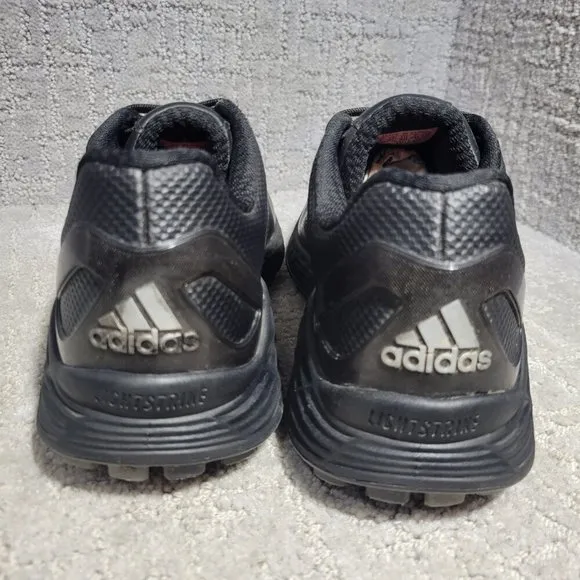 Adidas ZG21 Men's Size 7 US Black Leather Lace Up Low Top Golf Shoes FW5544
