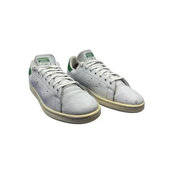 Adidas Stan Smith Shoes Men's US 9 White Green Leather Preowned