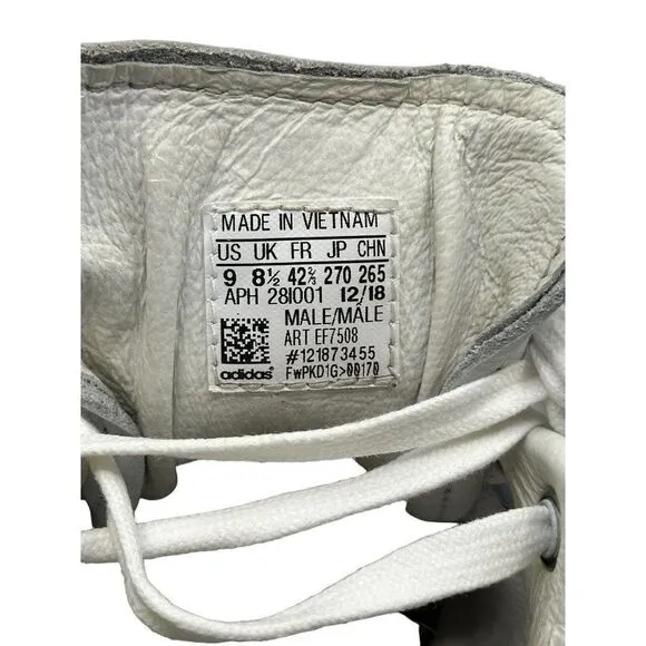 Adidas Stan Smith Shoes Men's US 9 White Green Leather Preowned