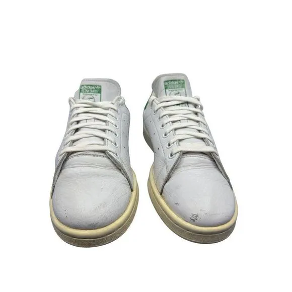 Adidas Stan Smith Shoes Men's US 9 White Green Leather Preowned