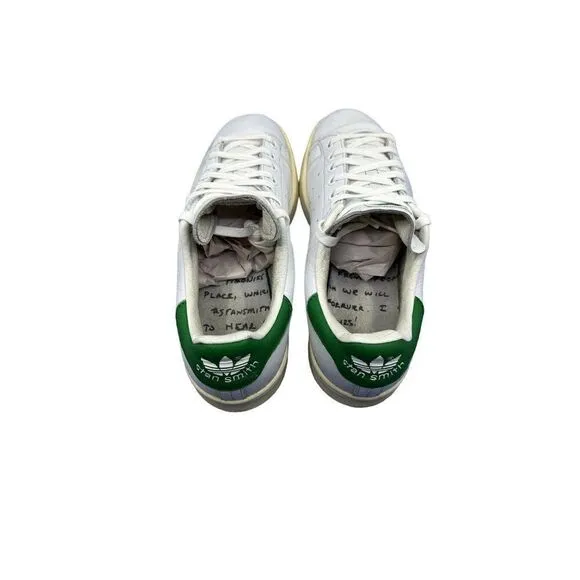 Adidas Stan Smith Shoes Men's US 9 White Green Leather Preowned
