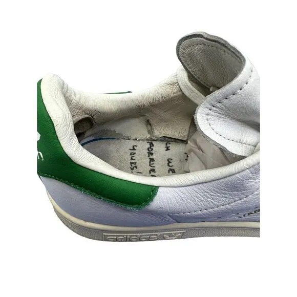Adidas Stan Smith Shoes Men's US 9 White Green Leather Preowned