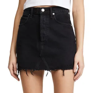 Agolde Black Denim Skirt