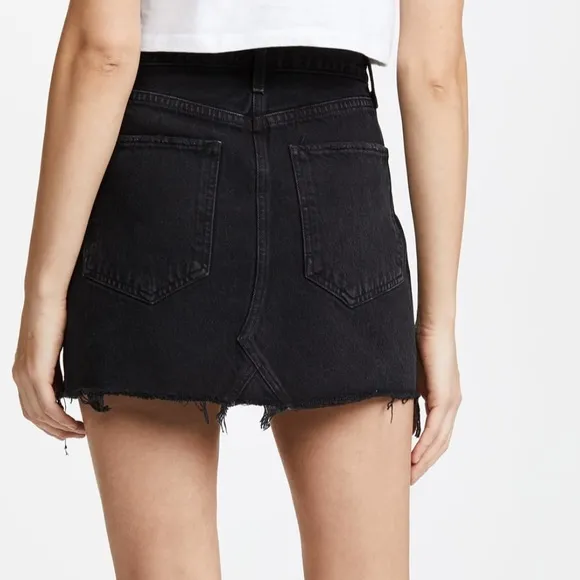 Agolde Black Denim Skirt