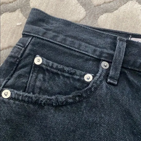 Agolde Black Denim Skirt