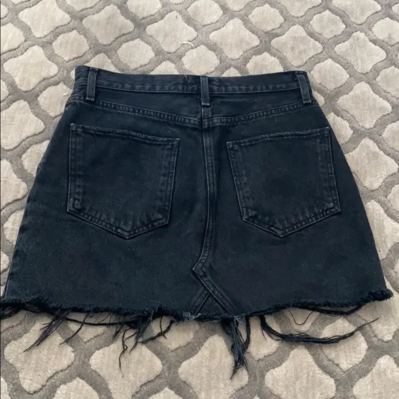Agolde Black Denim Skirt