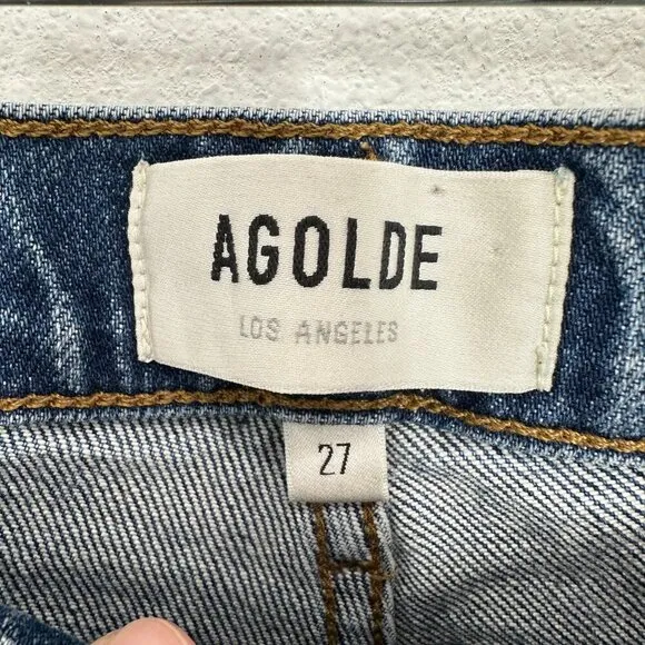 Agolde Size 27 Jeans Nico High Rise Slim Fit Dark Wash Fixation Casual Classic