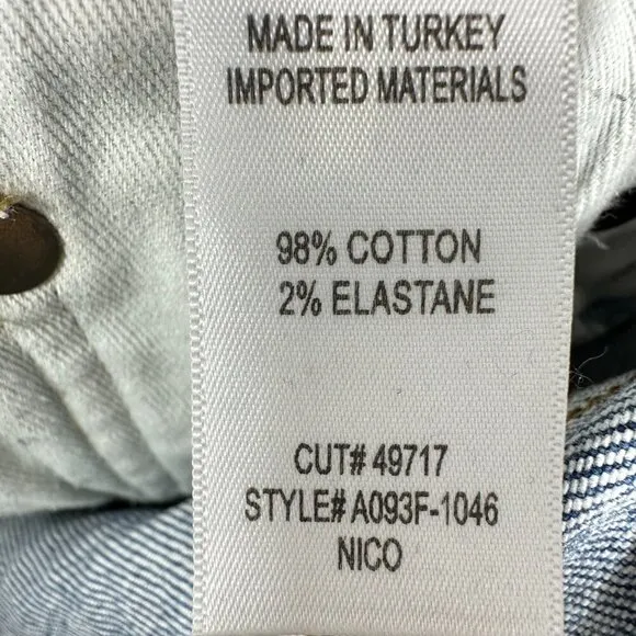 Agolde Size 27 Jeans Nico High Rise Slim Fit Dark Wash Fixation Casual Classic