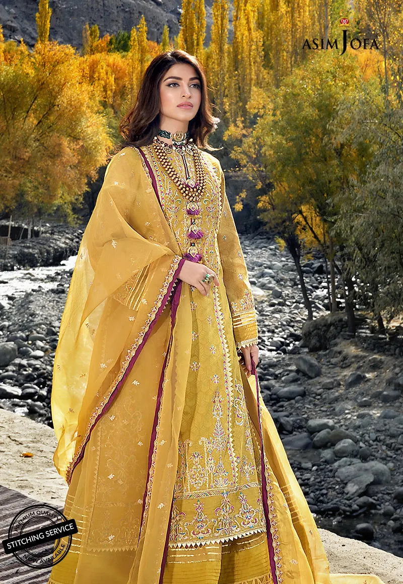 AJSL-3 | Asim Jofa Shehr-e-Yaar Luxury Lawn Collection 2022 | Unstitched Embroidered Lawn Suits