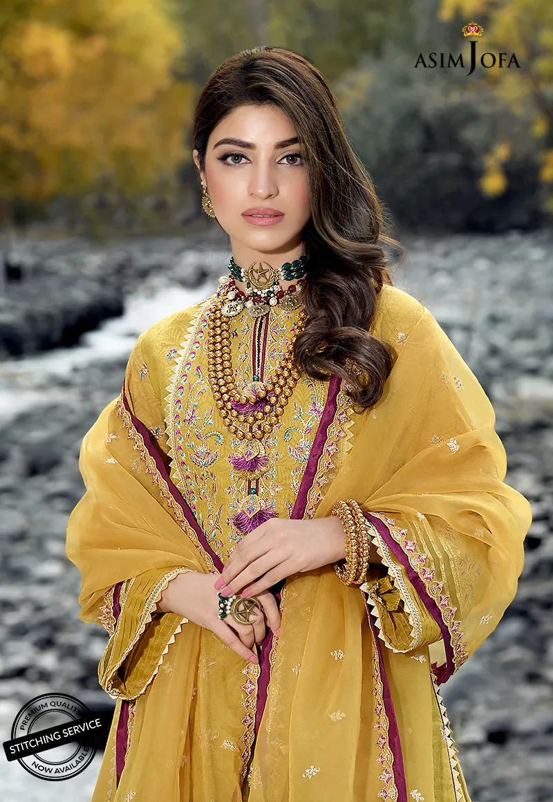 AJSL-3 | Asim Jofa Shehr-e-Yaar Luxury Lawn Collection 2022 | Unstitched Embroidered Lawn Suits