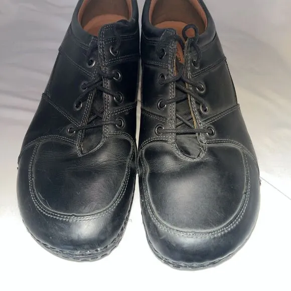 Alegria PG Lite Mens Shoes AM-BAR-100 Smooth Black Leather Lace Up Oxfords EU 46