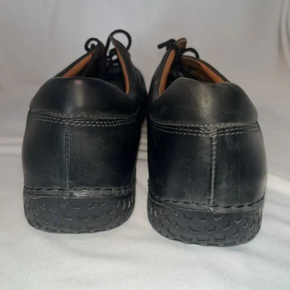Alegria PG Lite Mens Shoes AM-BAR-100 Smooth Black Leather Lace Up Oxfords EU 46