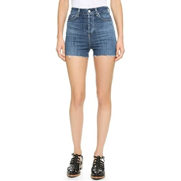 Alexa Chung x Ag Adriano Goldschmied Fifi High Waisted Denim Shorts