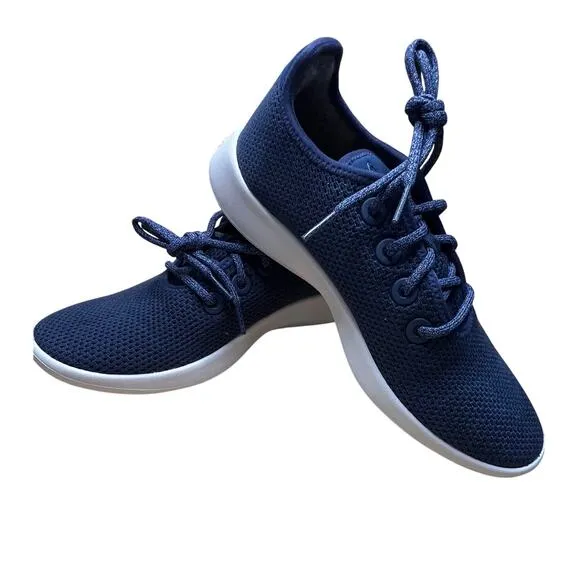 AllBirds Mens 8 Tree Tree Runner Marine Blue Comfort Light Sneakers NIB