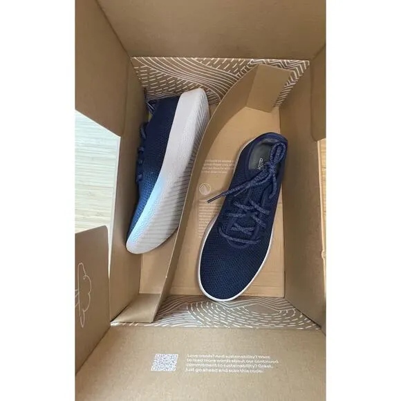 AllBirds Mens 8 Tree Tree Runner Marine Blue Comfort Light Sneakers NIB