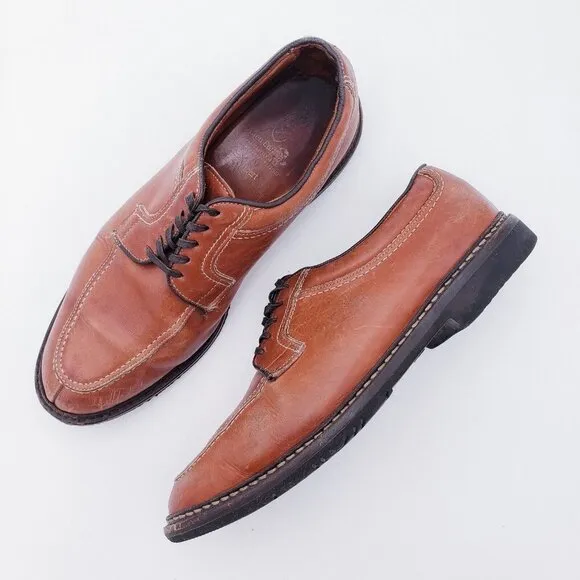 Allen Edmond Wilbert Split-Toe Lace-Up Oxford Men's Size 10 D Brown