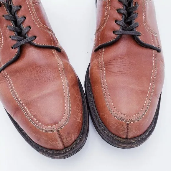 Allen Edmond Wilbert Split-Toe Lace-Up Oxford Men's Size 10 D Brown
