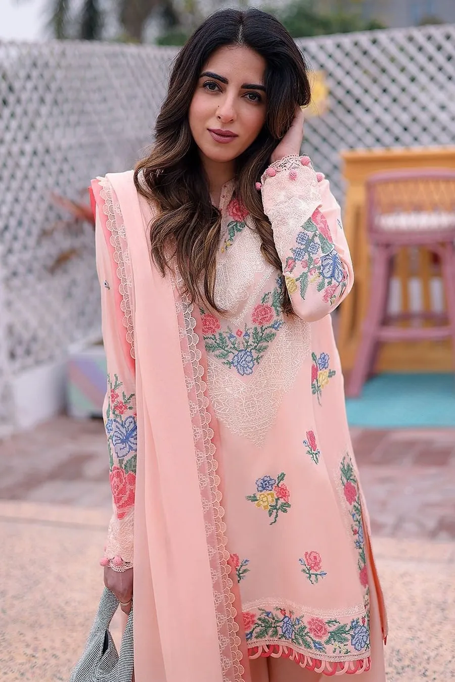 ALLYSIAH (ZL22-10 A) | Zaha Summer Lawn Collection 2022 | Unstitched Embroidered Lawn Suits