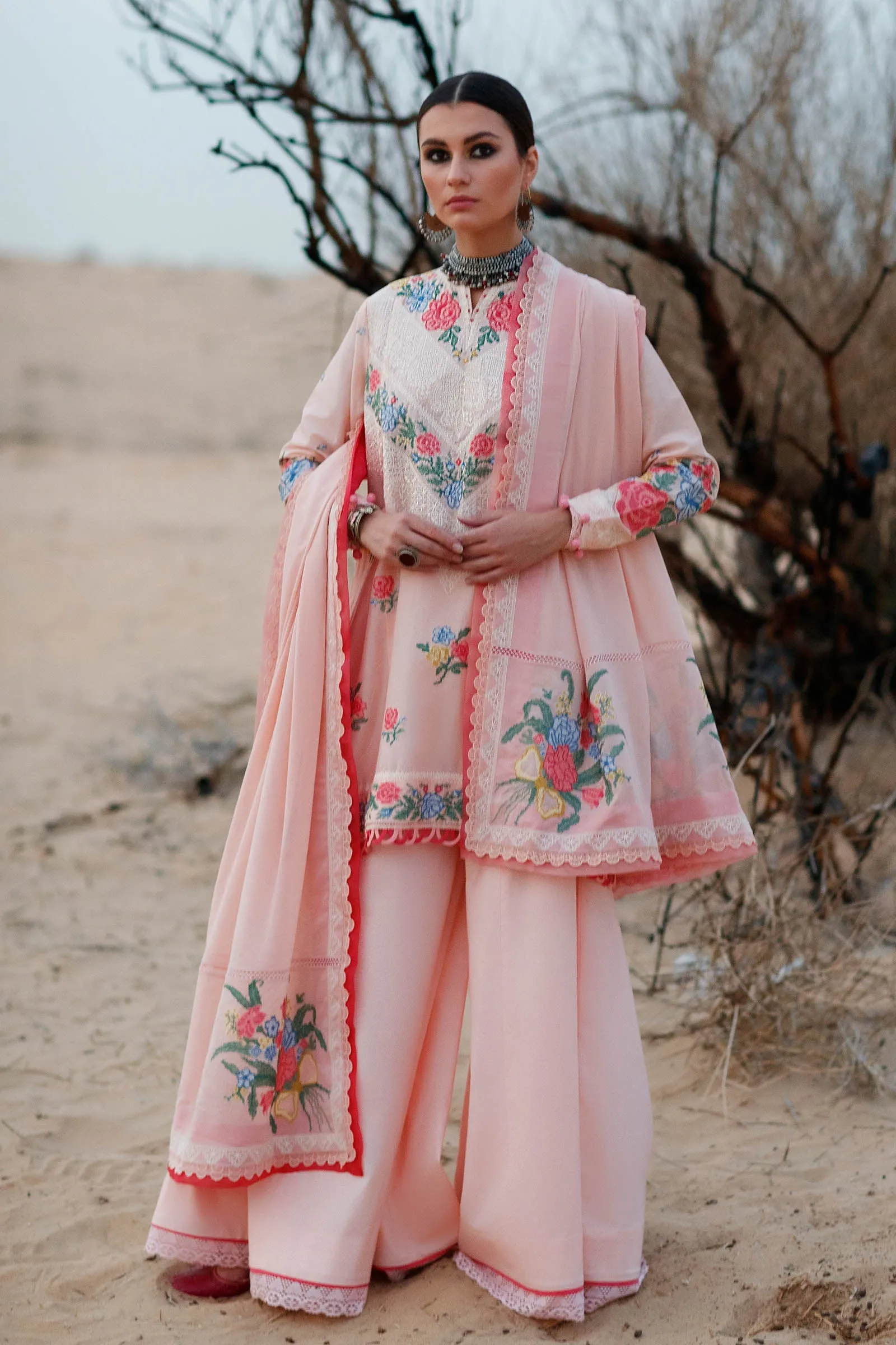 ALLYSIAH (ZL22-10 A) | Zaha Summer Lawn Collection 2022 | Unstitched Embroidered Lawn Suits