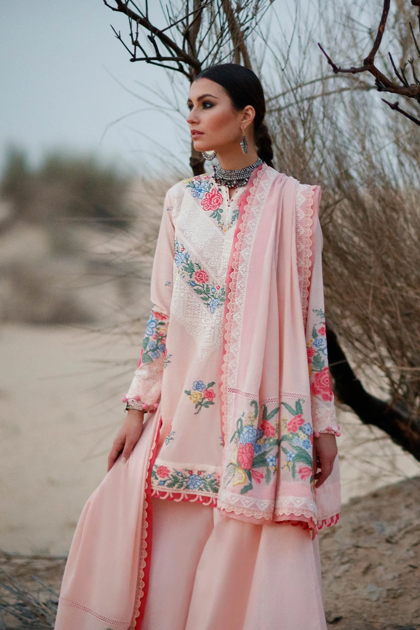 ALLYSIAH (ZL22-10 A) | Zaha Summer Lawn Collection 2022 | Unstitched Embroidered Lawn Suits
