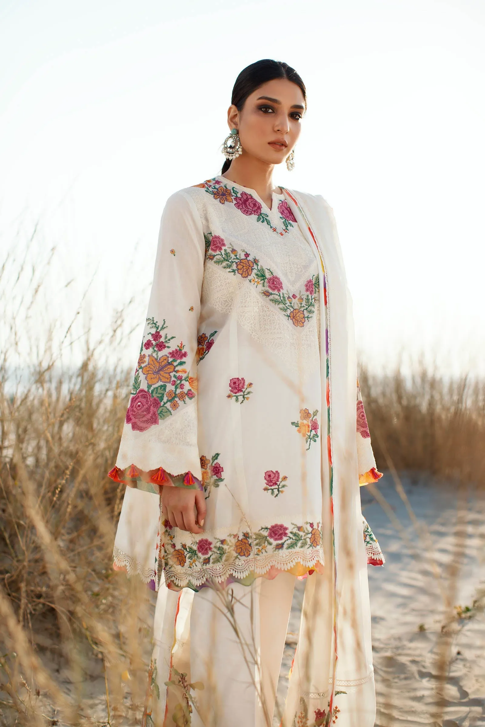 ALLYSIAH (ZL22-10 B) | Zaha Summer Lawn Collection 2022 | Unstitched Embroidered Lawn Suits