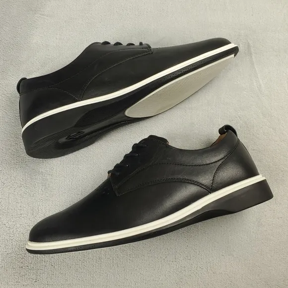 Amberjack The Original Oxford Leather Shoes Mens 7 Onyx Black Casual Dress