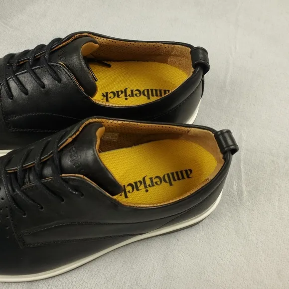 Amberjack The Original Oxford Leather Shoes Mens 7 Onyx Black Casual Dress