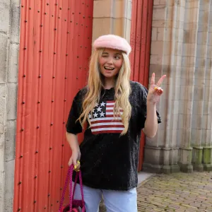 America tee zwart