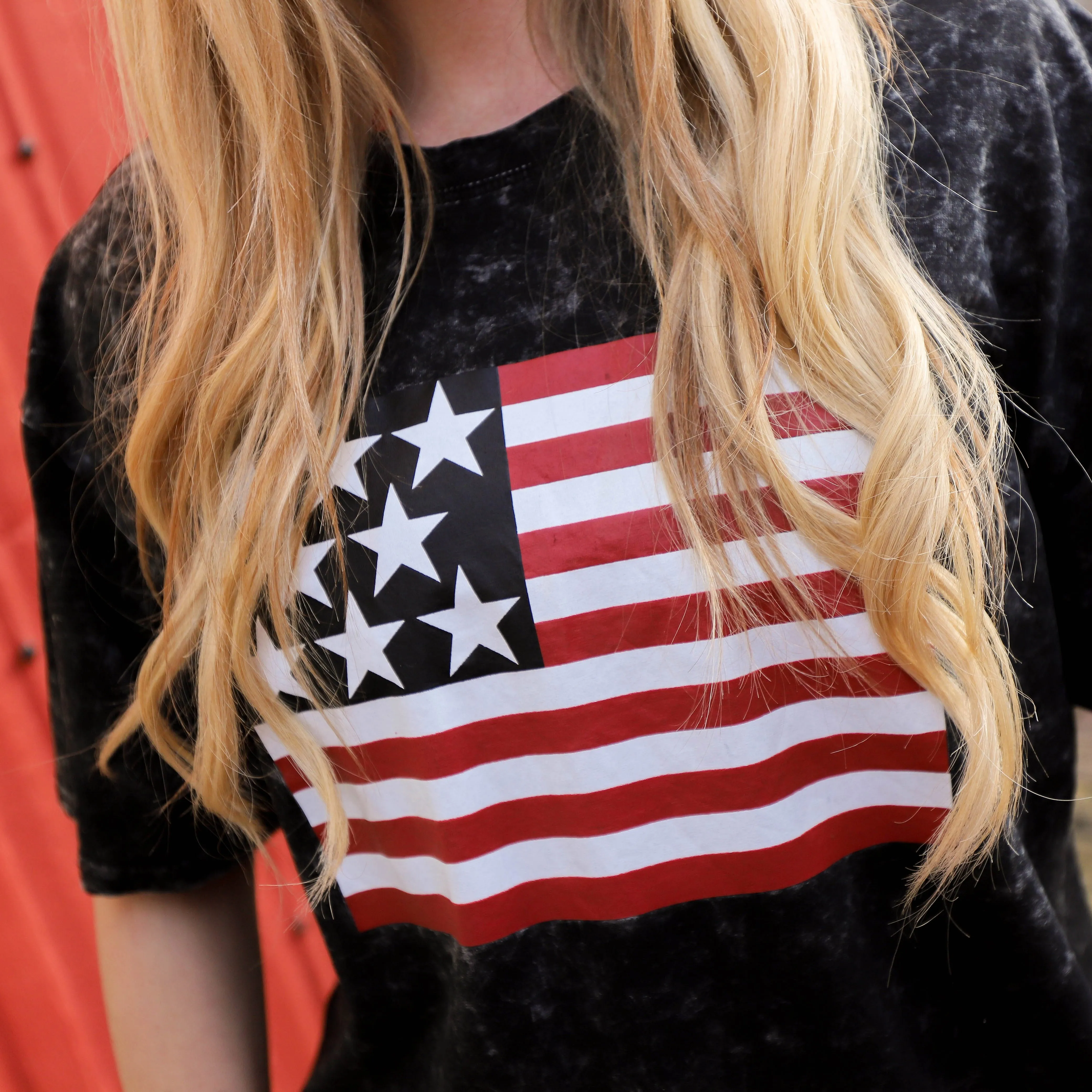 America tee zwart
