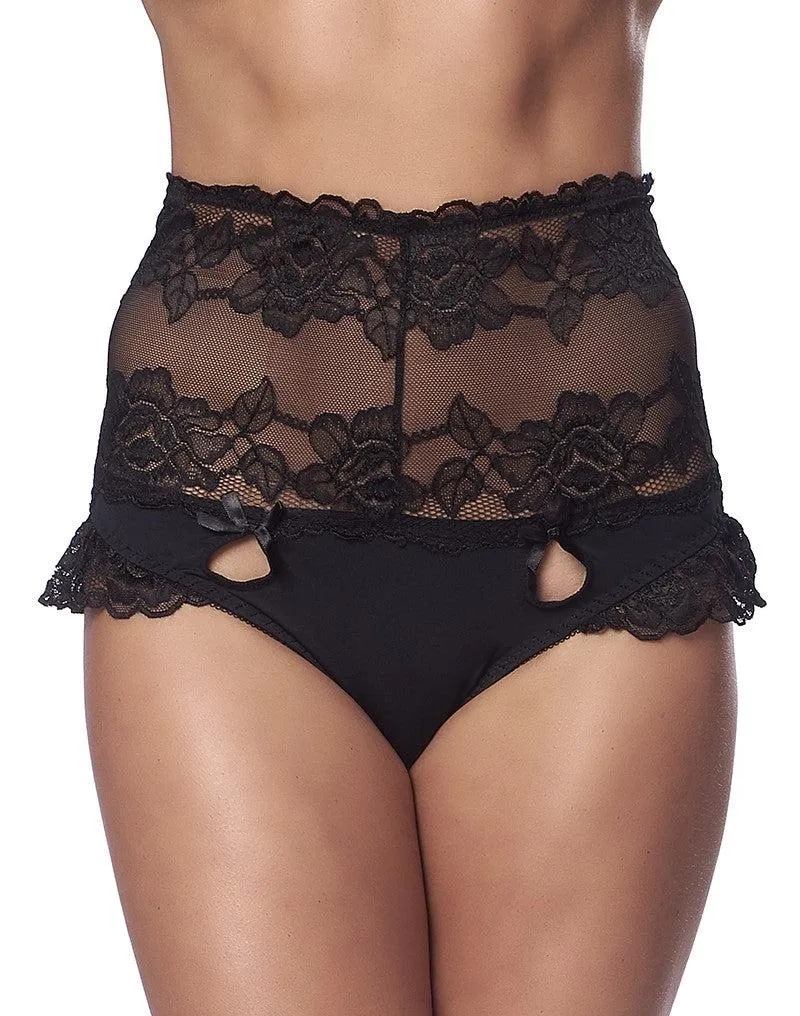 Amorable - Kanten Slip Met Hoge Taille En rijglint
