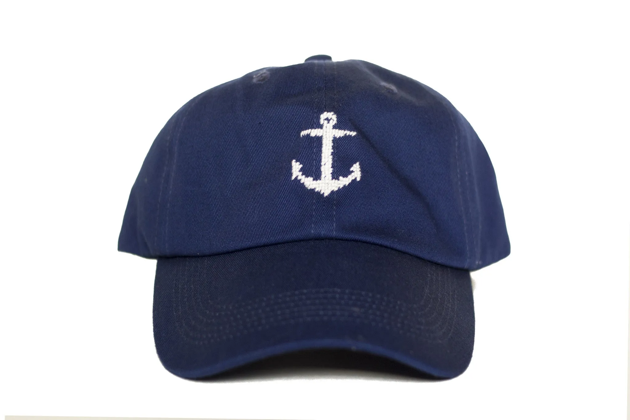 ANCHOR NEEDLEPOINT HAT NAVY