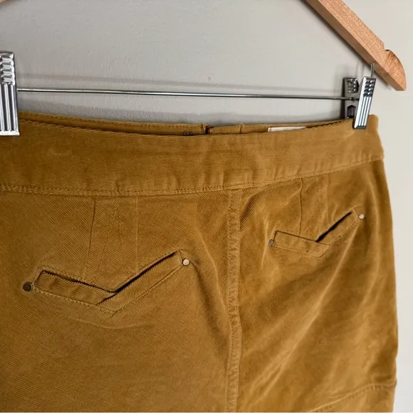 Anthropologie | Maeve Corduroy Mini Skirt Golden Yellow | 4