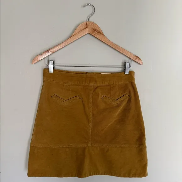 Anthropologie | Maeve Corduroy Mini Skirt Golden Yellow | 4