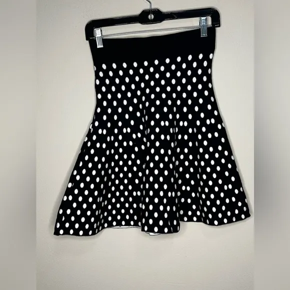 Anthropologie Maeve Polka Dot Knit Knit Skirt XS